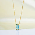 Stainless Steel Zircon Necklace