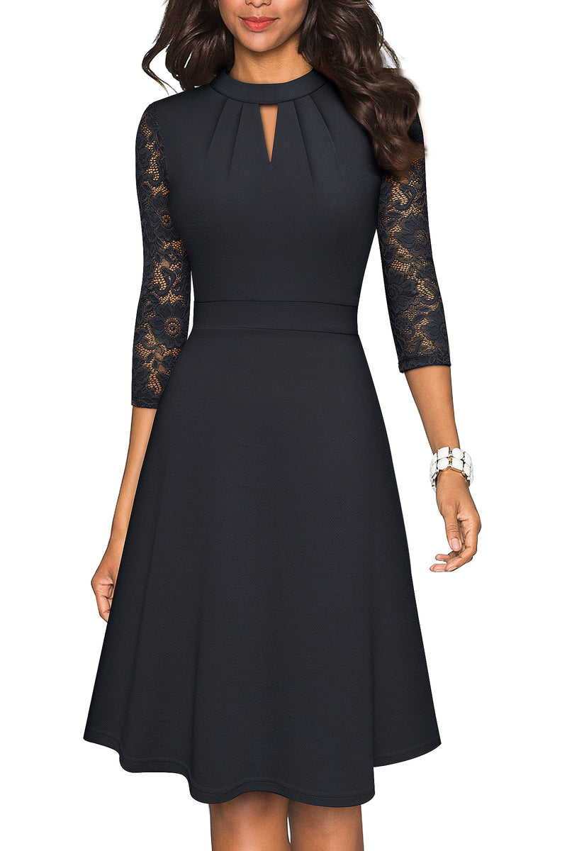 Stand up collar dress, Amazon's best-selling OL commuting big swing A-line skirt