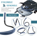 Night reading LED lighting book light USB charging tri color folding double head neck hanging reading light - TrendTrove