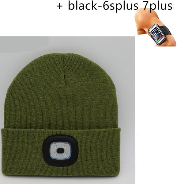 LED luminous knitted hat