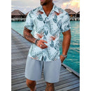 Men's Short-Sleeved Shirt and Beach Pants Set