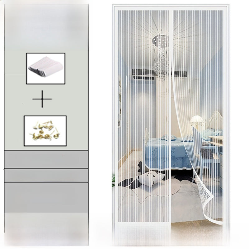 Magnetic Anti Mosquito Door Curtain with No Drill Installation