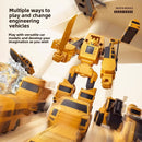 children's magnetic assembling deformation robot