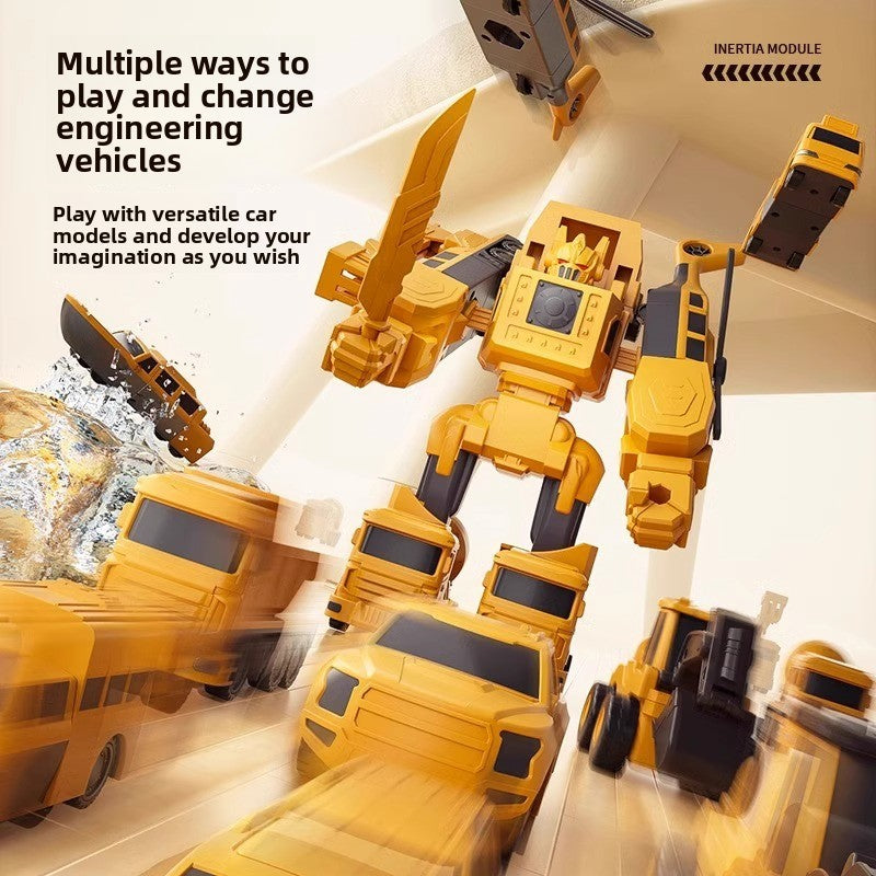 children's magnetic assembling deformation robot