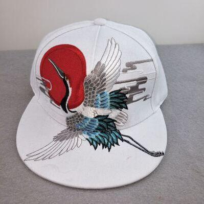 Adjustable Crane Embroidered Baseball Cap