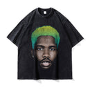 Vintage Washed Cotton Hip-Hop T-Shirt