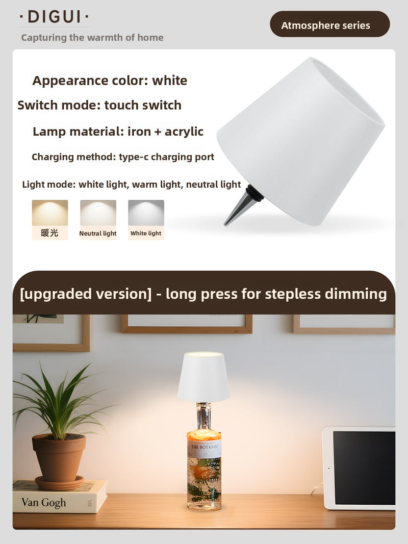 Bottle-shaped lamp - plug-in bedside lamp