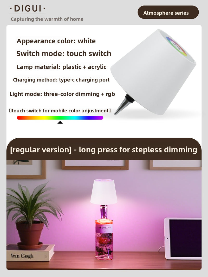 Bottle-shaped lamp - plug-in bedside lamp