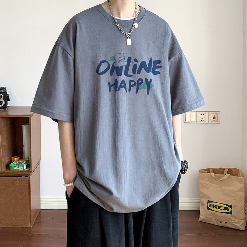 Pure cotton short-sleeved T-shirt for men