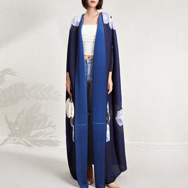 Vestido tipo cárdigan plisado para mujer