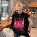 Alphabet Graffiti Men's Loose Fit Cotton T-Shirt