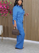 Women's Elegant Casual Two-Piece Set with Drawstring