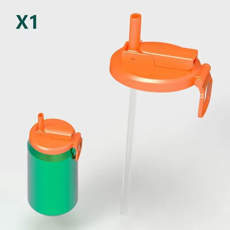Creative new straw soda can lid cola can
