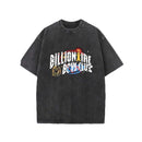 Retro Washed Cotton Short Sleeve Printed T-Shirt