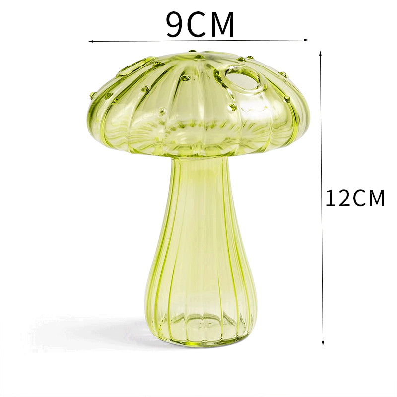 Glass Mushroom Vase Aromatherapy Vase Hydroponic Flower Arrangement Decoration Home Decoration Glass Creative Vase - TrendTrove