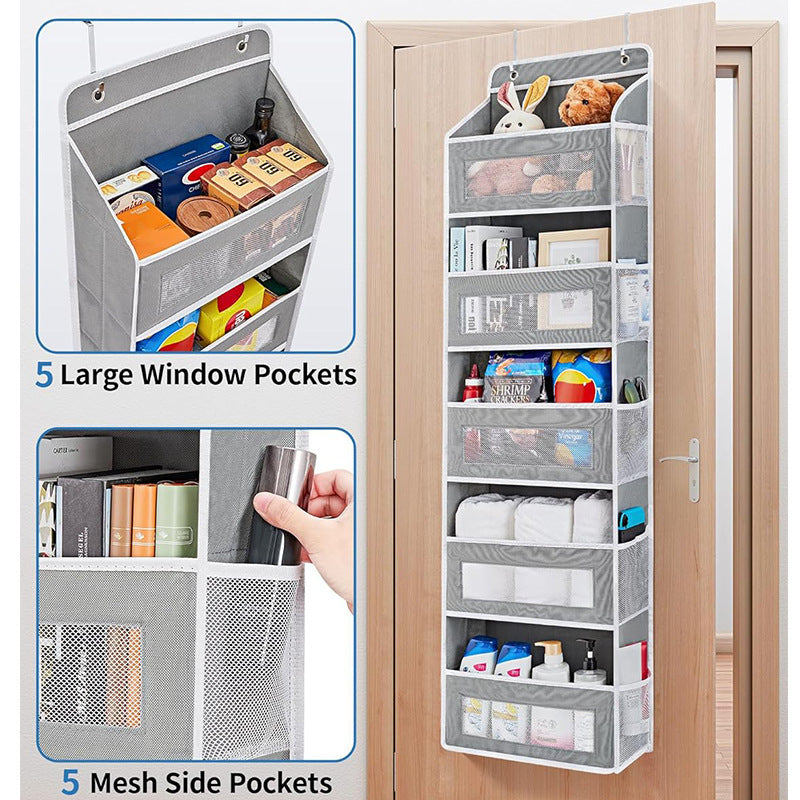 Five-layer non-woven fabric storage box behind the door