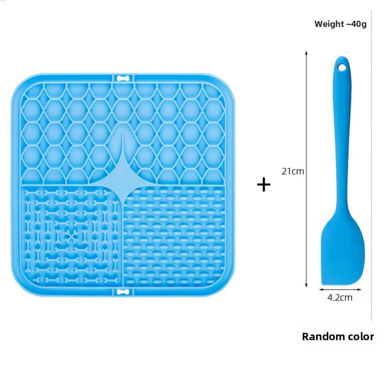 Silicone Pet Licking Mat Slow Feeder with Suction Base ? Anti-Choke Dog/Cat Food Bowl