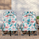 63x65x82cm, Flamingo Motif, Aluminum, Beach Chair, Oxford Cloth