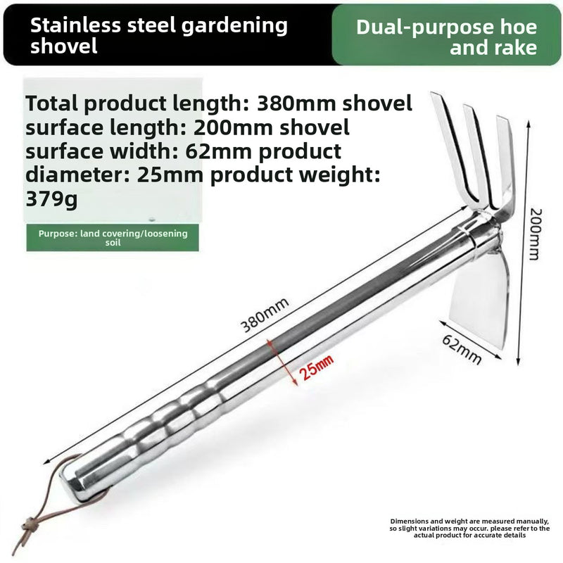 Stainless steel hoe