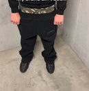 Streetwear Hooded Sweatshirt Set with Leopard Embroidery