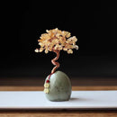 Natural Citrine Wealth Tree Decoration for Home Office