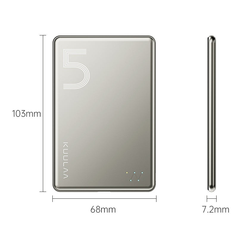 Ultra-thin Magnetic Wireless Power Bank 5000 MA