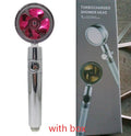 Shower Head Water Saving Flow 360 Degrees Rotating With Small Fan ABS Rain High Pressure Spray Nozzle Bathroom Accessories