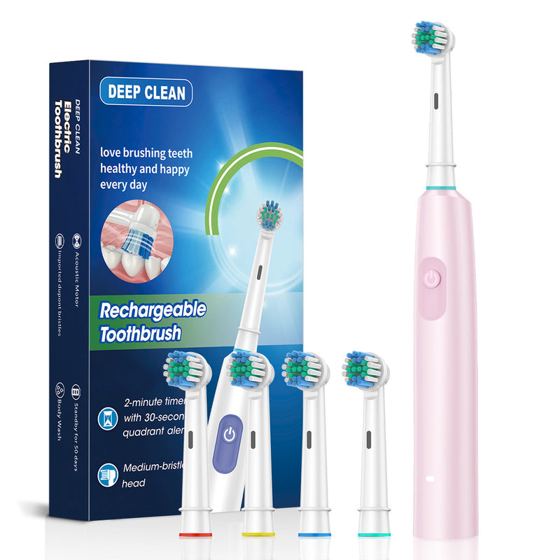 Rotating Electric Toothbrush with 5 Modes and Soft Bristles