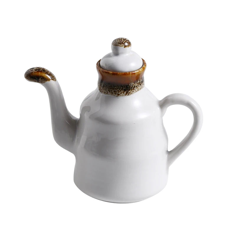 Ceramic Blue and White Kuibai Oil Pot Vinegar Bottle Oil Bottle Vinegar Pot Seasoning Pot Soy Sauce Hotel Restaurant - TrendTrove