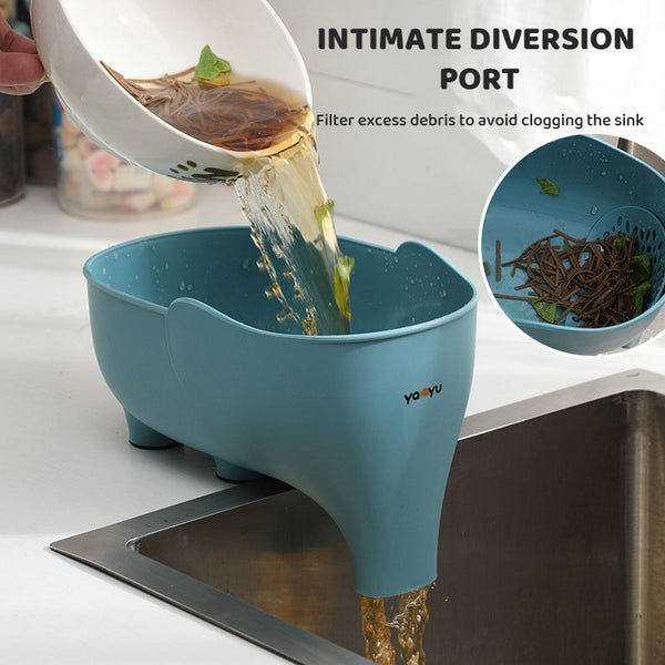 Elephant Drain Basket Multipurpose Kitchen Storage Drain Basket Household Fruit and Vegetable Basket Plastic Drain Basket
