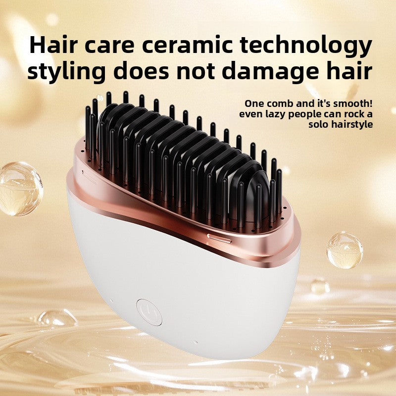 Mini Wireless Hair Straightener and Curler with Built-in Battery