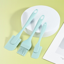 in stock food grade high temperature resistant detachable silicone scraper oil brush spatula baking cream cake spatula 3 piece set
