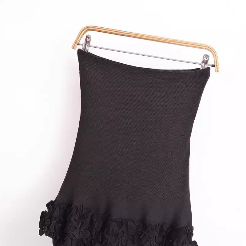 Stitching Tube Top Short Dress