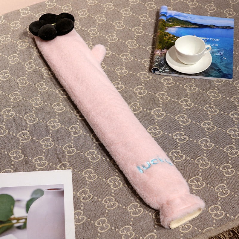 Cartoon Flannel Long Hot Water Bag