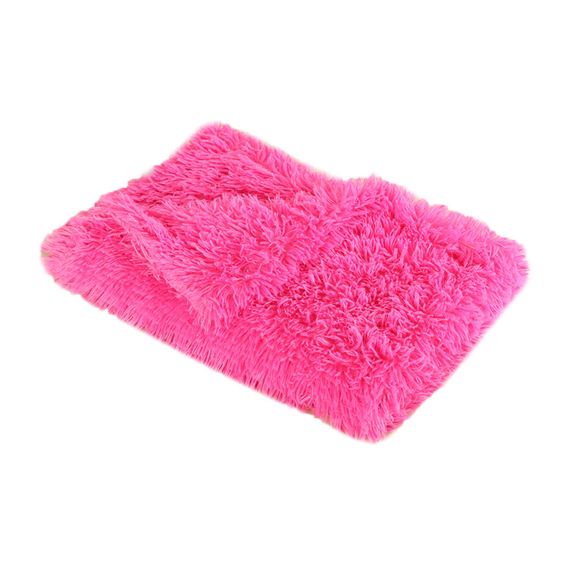 Plush Pet Blanket for Dogs and Cats, Warm Long Hair Indoor Bed Mat