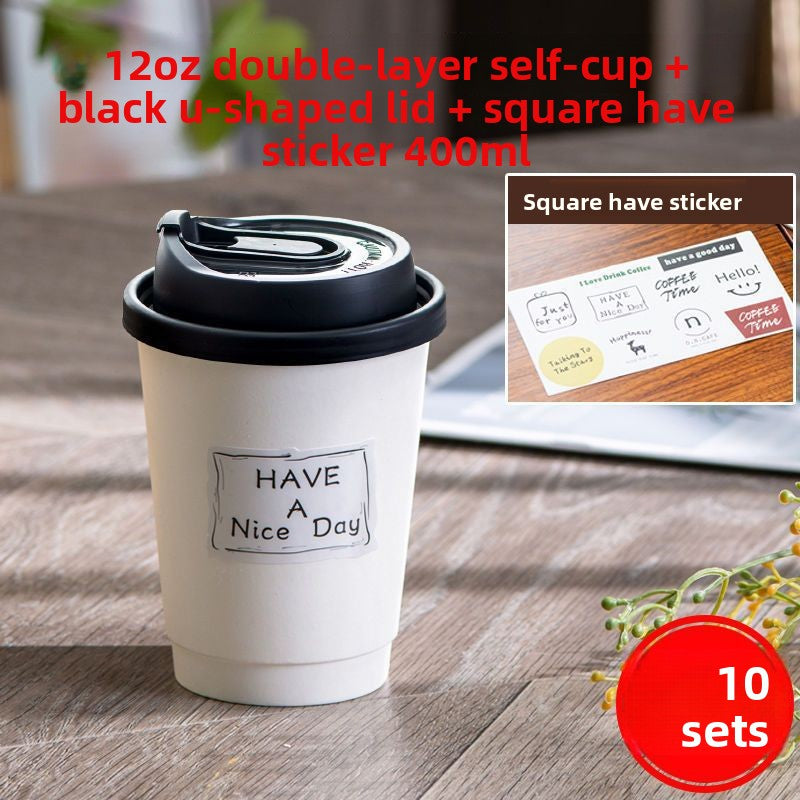 Single-use coffee, milk tea and soy milk paper cups