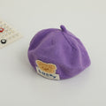 Children Spring and Autumn Beret Baby Cute Bear Hat Korean Version Male and Female Baby Corduroy Painter Hat