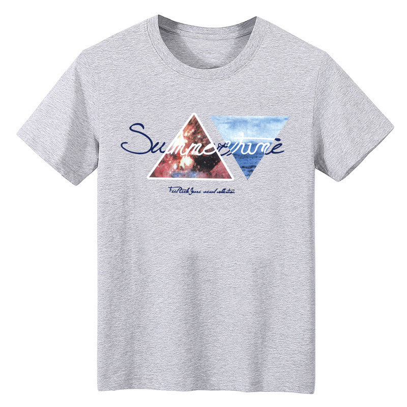 Men's Summer Printed Slim Fit Short Sleeve T-shirt