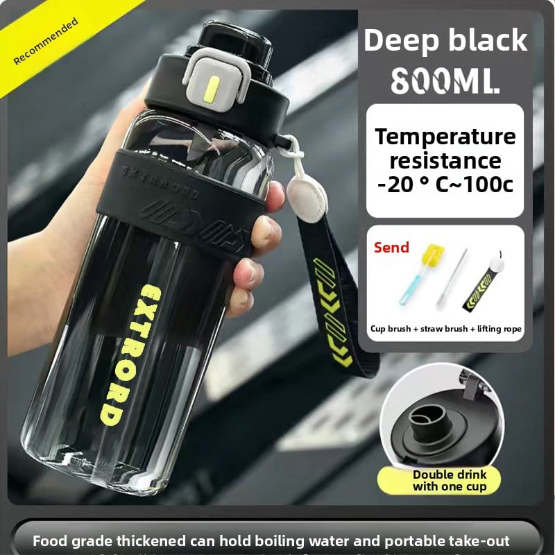 Large-capacity sports water bottle