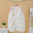 Children's Sleeping Bag Cotton Four-Layer Gauze Cute Cartoon Anti-Cold Anti-Kick Quilt Cotton Yarn Class A Baby Sleeping Bag