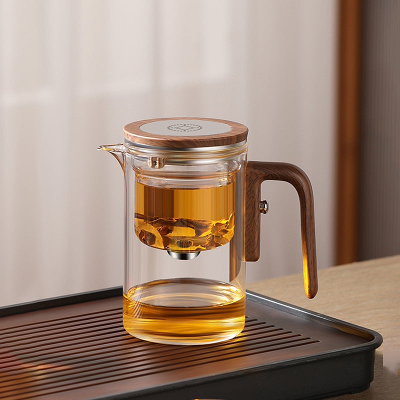 Tea teapot tea separation elegant cup all glass heat-resistant filter tea brewing Kung Fu tea set magnetic suction tea cup - TrendTrove