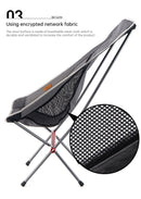 Outdoor Folding Chair Heighten Moon Chair Portable Camping Fishing Chair Leisure Beach Chair Back Chair - TrendTrove