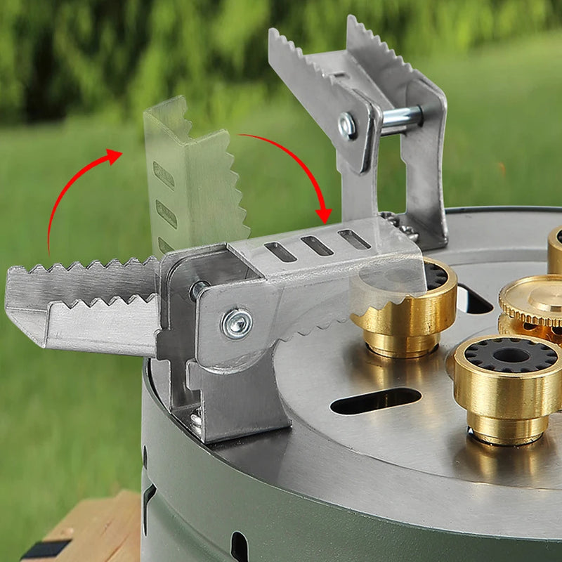 Outdoor Electronic Ignition Stoves High-Power Portable Foldable Adjustable Firepower Furnace Gasstove Camping Hiking - TrendTrove