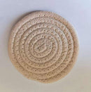 Cotton thread placemat hand woven insulation mat bowl mat cup mat thickened and simple cotton linen table mat - TrendTrove