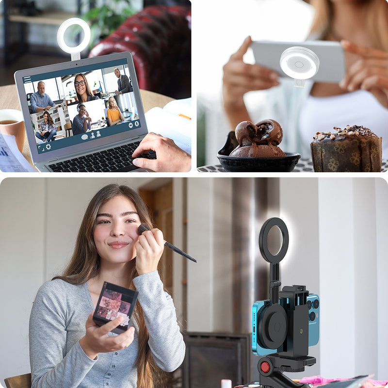 Mini Folding Magnetic Selfie Fill Light Portable Make Up Conference Lighting Selfie Ring Light - TrendTrove