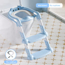 Foldable stepped auxiliary stool toilet