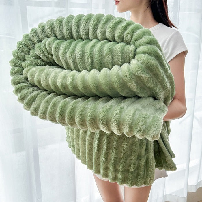 Soft Coral Fleece Blanket