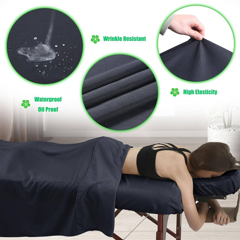 3 Piece Massage Table Sheets Set 2 Sets Massage Bed Cover Soft Waterproof