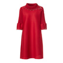 Pleated Temperament Black Dress Spring Dress