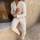Men's Casual Long Sleeve Shirt and Pants Set